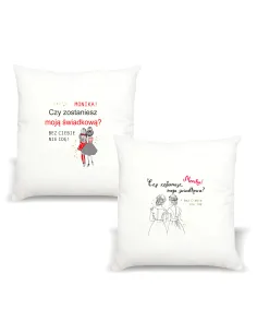Poduszka z Nadrukiem Prezent Prośba Świadkowanie Ciebie