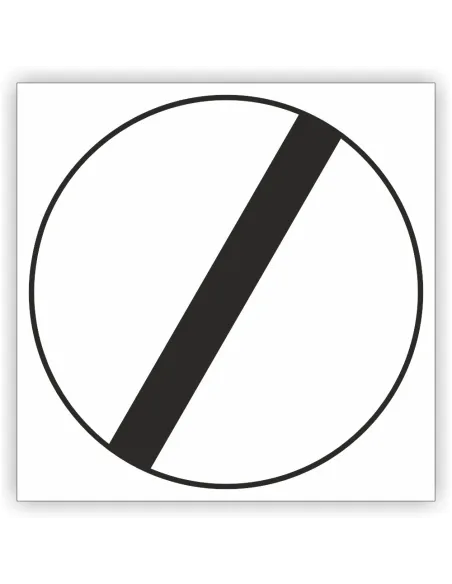 Znak Drogowy 60x60 cm Tablica Informacyjna B42 Koniec
