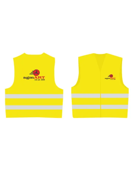 Kamizelki Odblaskowe z Nadrukiem Tył/przód 50 szt z logo