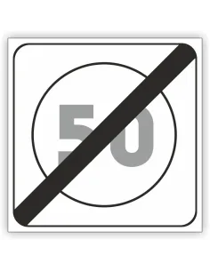 Znak Drogowy 60x60 cm Tablica Informacyjna B44 Koniec