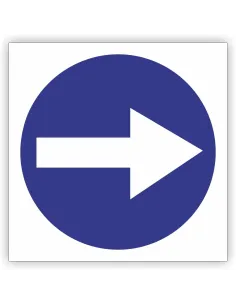 Znak Drogowy – Znak Nakazu 60x60 cm Tablica Informacyjna