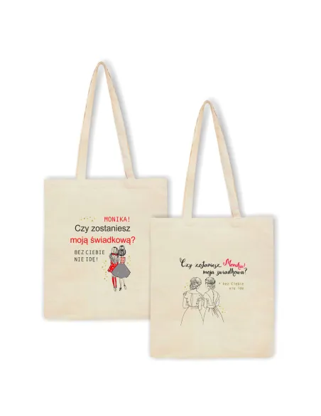Eko Torba Prośba Świadkowanie Imieniem Prezent Świadkowej