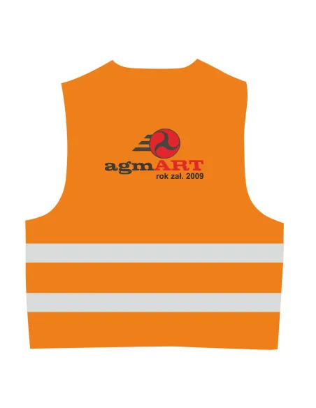 Kamizelki Odblaskowe z Nadrukiem Tył 20 szt Personalizowany