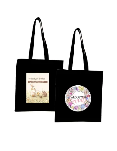 Eko Torba z Nadrukiem Wesołych Świąt Wielkanocnych