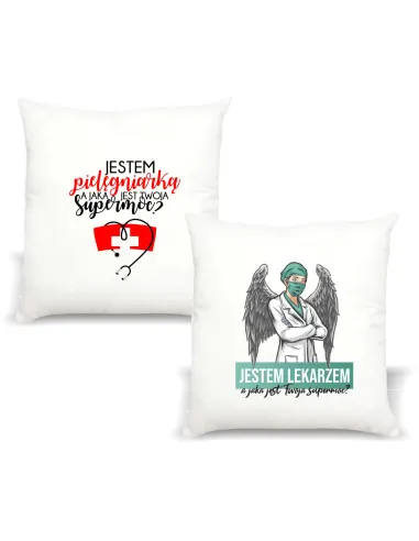 Poduszka z Nadrukiem Prezent Pielęgniarki Lekarza Medyka