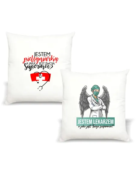 Poduszka z Nadrukiem Prezent Pielęgniarki Lekarza Medyka