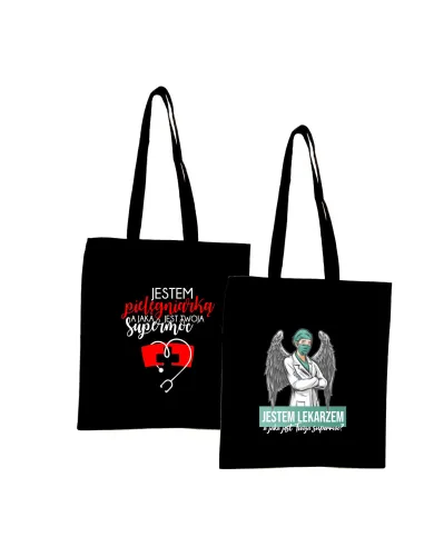 Eko Torba z Nadrukiem Prezent dla Pielęgniarki na Zamówienie