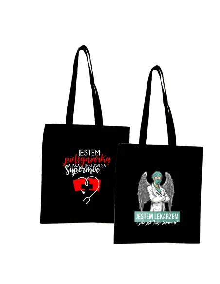 Eko Torba z Nadrukiem Prezent dla Pielęgniarki na Zamówienie