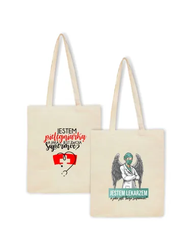 Eko Torba Nadrukiem Prezent Jestem Pielęgniarką z Nadrukiem