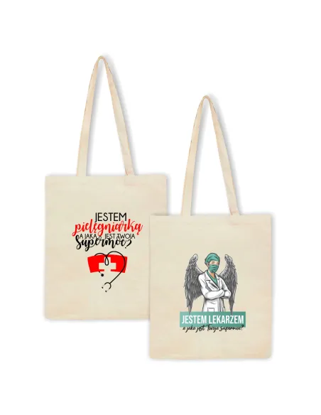 Eko Torba Nadrukiem Prezent Jestem Pielęgniarką z Nadrukiem