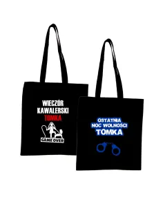 Eko Torba z Nadrukiem Napis Wieczór Kawalerski na Prezent