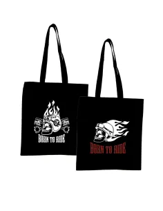 Eko Torba Nadrukiem Napis Born Ride Fana Motorów Zjazd