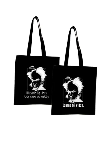 Eko Torba Nadrukiem Napis Czarno Widzę Personalizowany