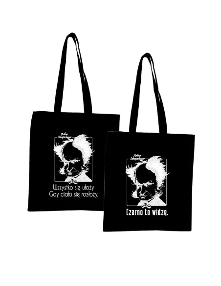 Eko Torba Nadrukiem Napis Czarno Widzę Personalizowany