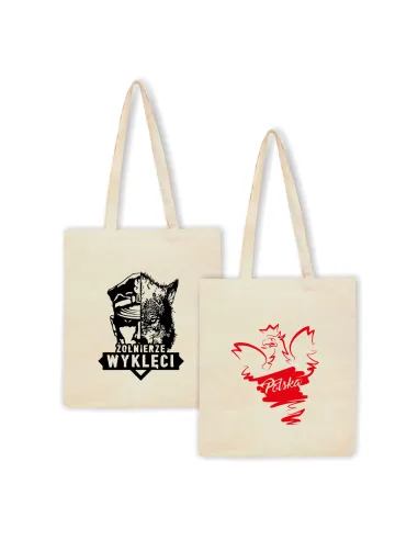Eko Torba z Nadrukiem Napis Żołnierze Wyklęci na Prezent