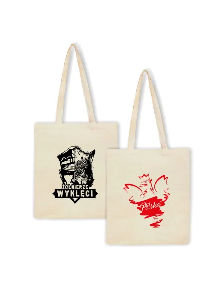 Eko Torba z Nadrukiem Napis Żołnierze Wyklęci na Prezent