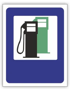 Znak Drogowy 40x40 cm Tablica Informacyjna D23 Stacja