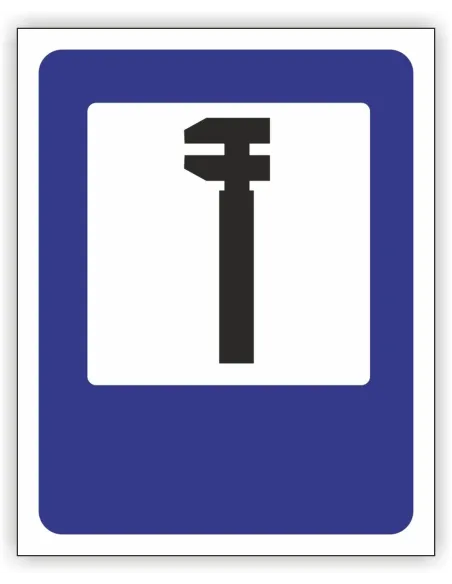 Znak Drogowy 40x40 cm Tablica Informacyjna D26 Stacja