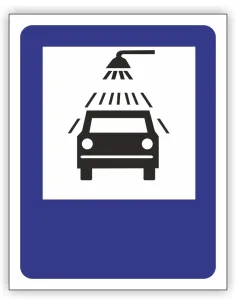 Znak Drogowy 40x40 cm Tablica Informacyjna D26b Myjnia