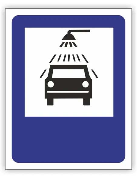 Znak Drogowy 40x40 cm Tablica Informacyjna D26b Myjnia