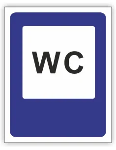 Znak Drogowy 40x40 cm Tablica Informacyjna D26c Toaleta