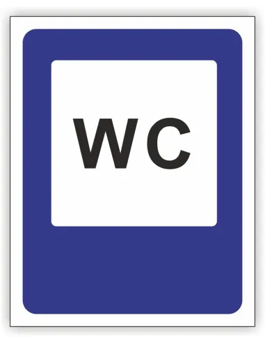 Znak Drogowy 40x40 cm Tablica Informacyjna D26c Toaleta