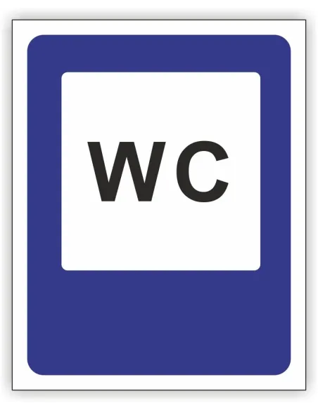 Znak Drogowy 40x40 cm Tablica Informacyjna D26c Toaleta