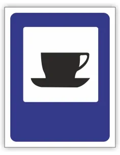 Znak Drogowy 40x40 cm Tablica Informacyjna D27 Bufet