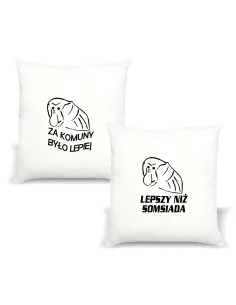 Poduszka Janusz Nosacz z Imieniem Prezent za Komuny Było