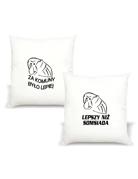 Poduszka Janusz Nosacz z Imieniem Prezent za Komuny Było