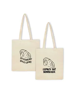 Eko Torba z Nadrukiem Napis za Komuny Było Lepiej na Prezent