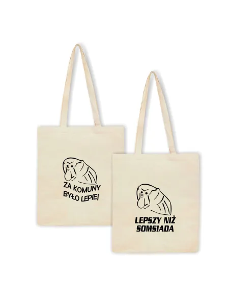 Eko Torba z Nadrukiem Napis za Komuny Było Lepiej na Prezent