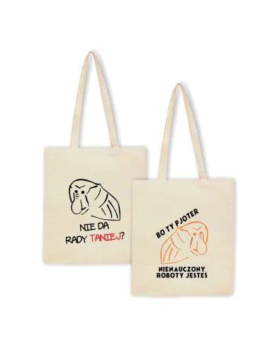 Eko Torba z Nadrukiem Napis Nie Da Rady Taniej na Prezent