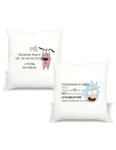 Poduszka z Nadrukiem Prezent Codziennie Pracy na Prezent