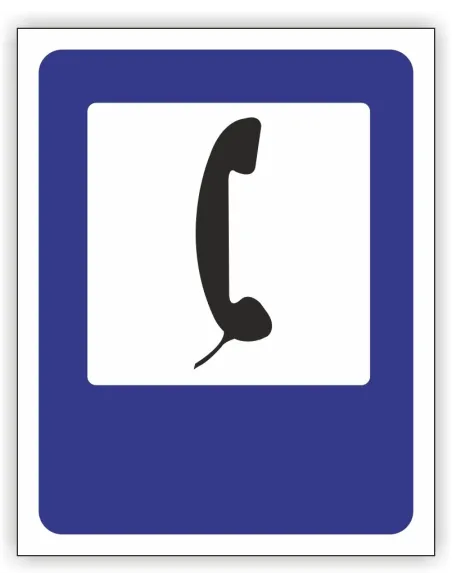 Znak Drogowy 60x60 cm Tablica Informacyjna D24 Telefon