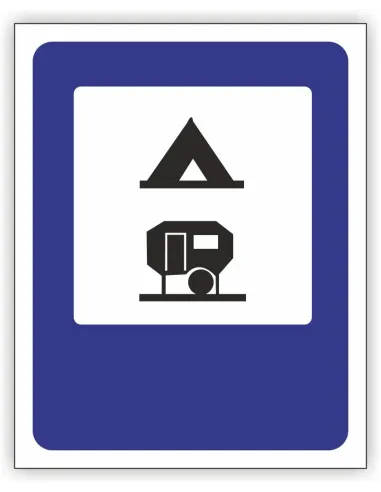 Znak Drogowy 40x40 cm Tablica Informacyjna D31 Obozowisko