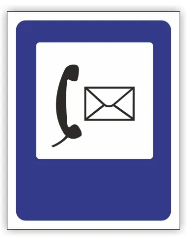 Znak Drogowy 60x60 cm Tablica Informacyjna D25a Poczta