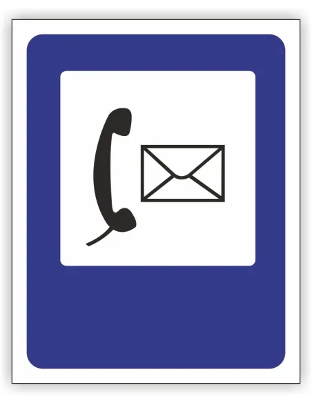 Znak Drogowy 60x60 cm Tablica Informacyjna D25a Poczta