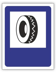 Znak Drogowy 60x60 cm Tablica Informacyjna D26a Wulkanizacja