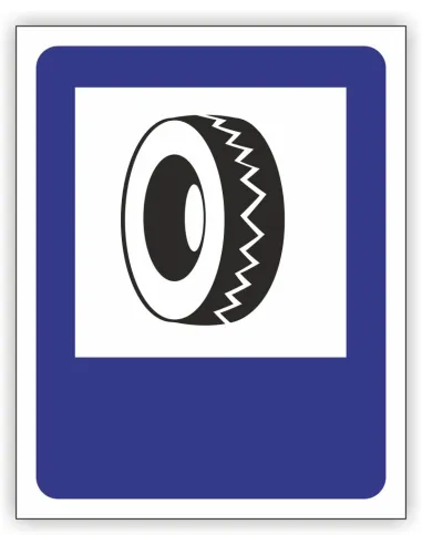 Znak Drogowy 60x60 cm Tablica Informacyjna D26a Wulkanizacja