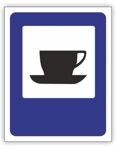 Znak Drogowy 60x60 cm Tablica Informacyjna D27 Bufet