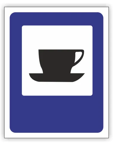 Znak Drogowy 60x60 cm Tablica Informacyjna D27 Bufet