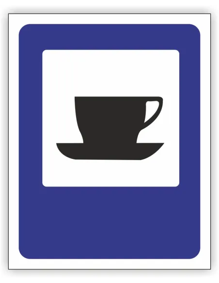 Znak Drogowy 60x60 cm Tablica Informacyjna D27 Bufet