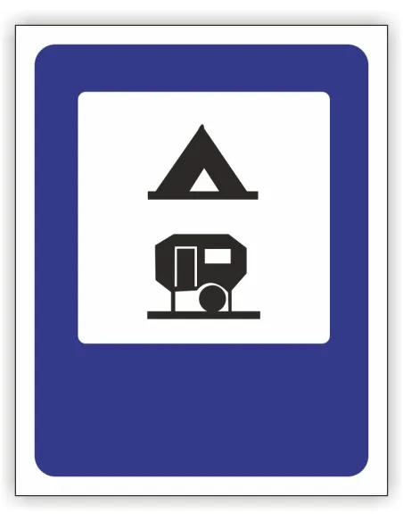 Znak Drogowy 60x60 cm Tablica Informacyjna D31 Obozowisko