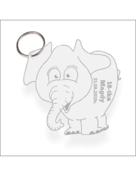 Brelok z Plexi w Dowolnym Kształcie Zawieszka Grawer