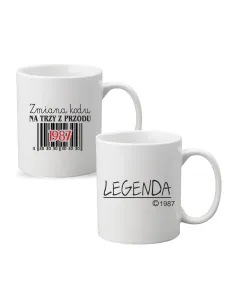 Kubek z Nadrukiem Prezent Urodziny Zmiana Kodu na Prezent