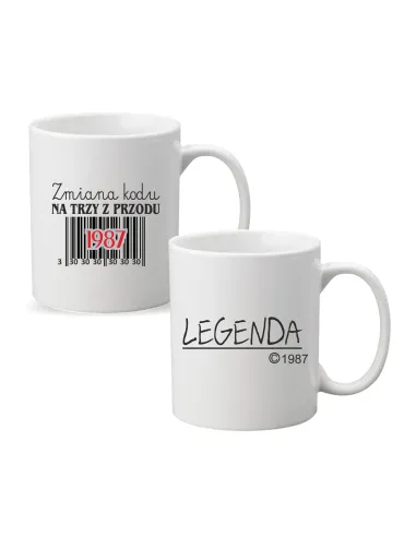 Kubek z Nadrukiem Prezent Urodziny Zmiana Kodu na Prezent