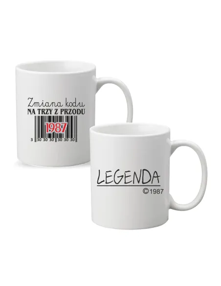 Kubek z Nadrukiem Prezent Urodziny Zmiana Kodu na Prezent