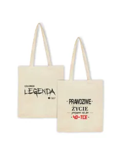 Eko Torba Nadrukiem Człowiek Legenda Rok Personalizowany