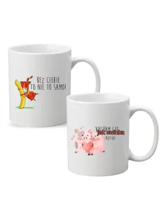 Kubek z Nadrukiem Napis Prezent na Walentynki na Prezent